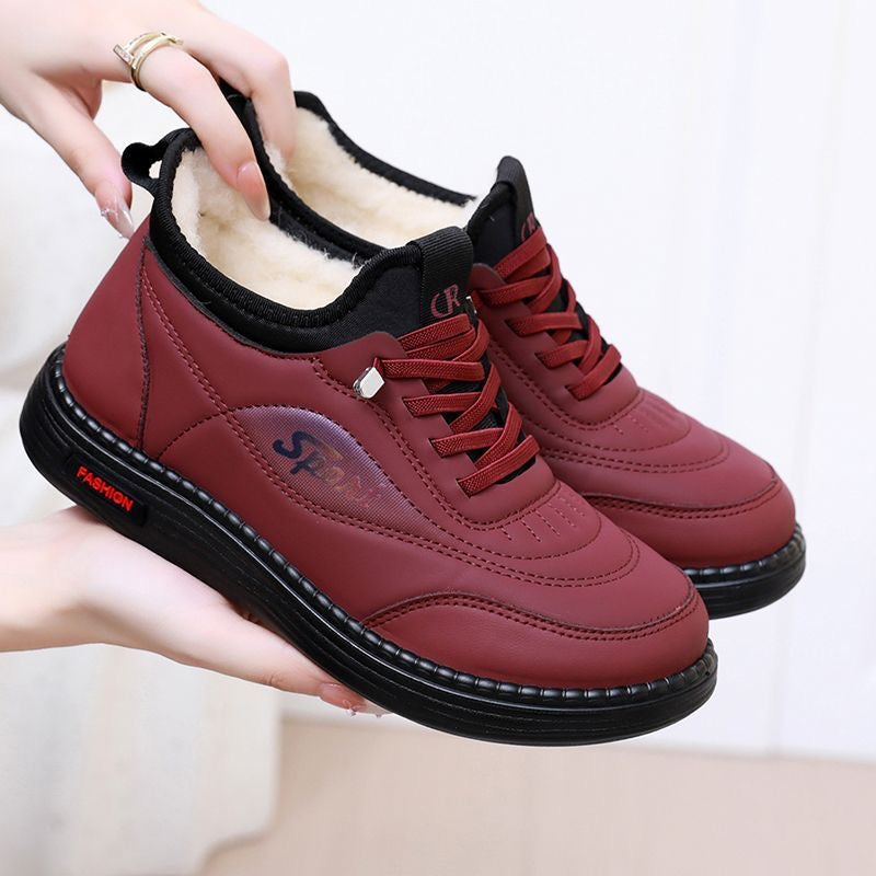 Zapatos de algodón con forro polar para mujer