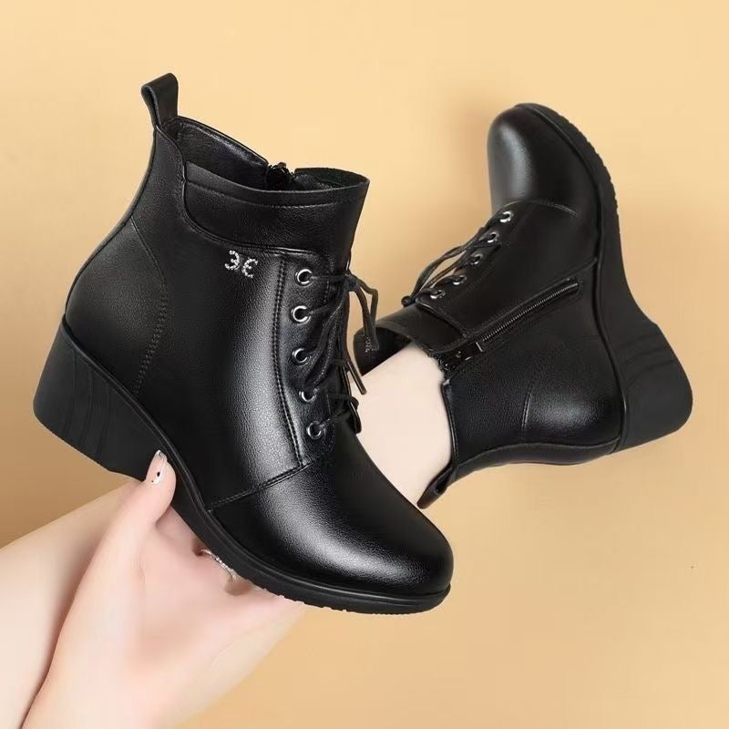 Botas de cuero cómodas de suela blanda