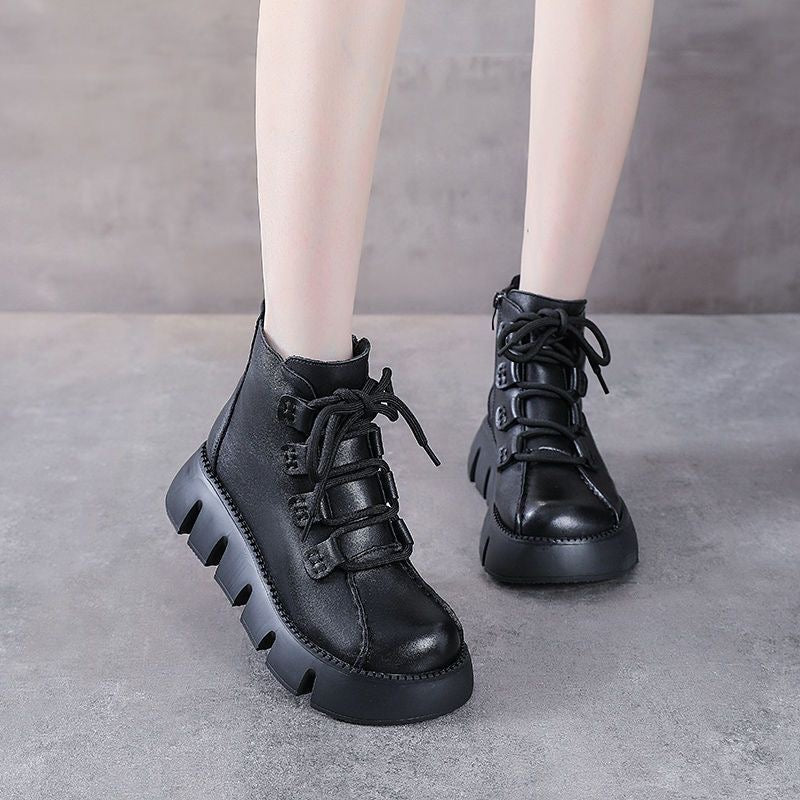 Botas de nieve de piel suave