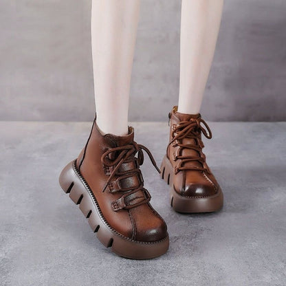 Botas de nieve de piel suave