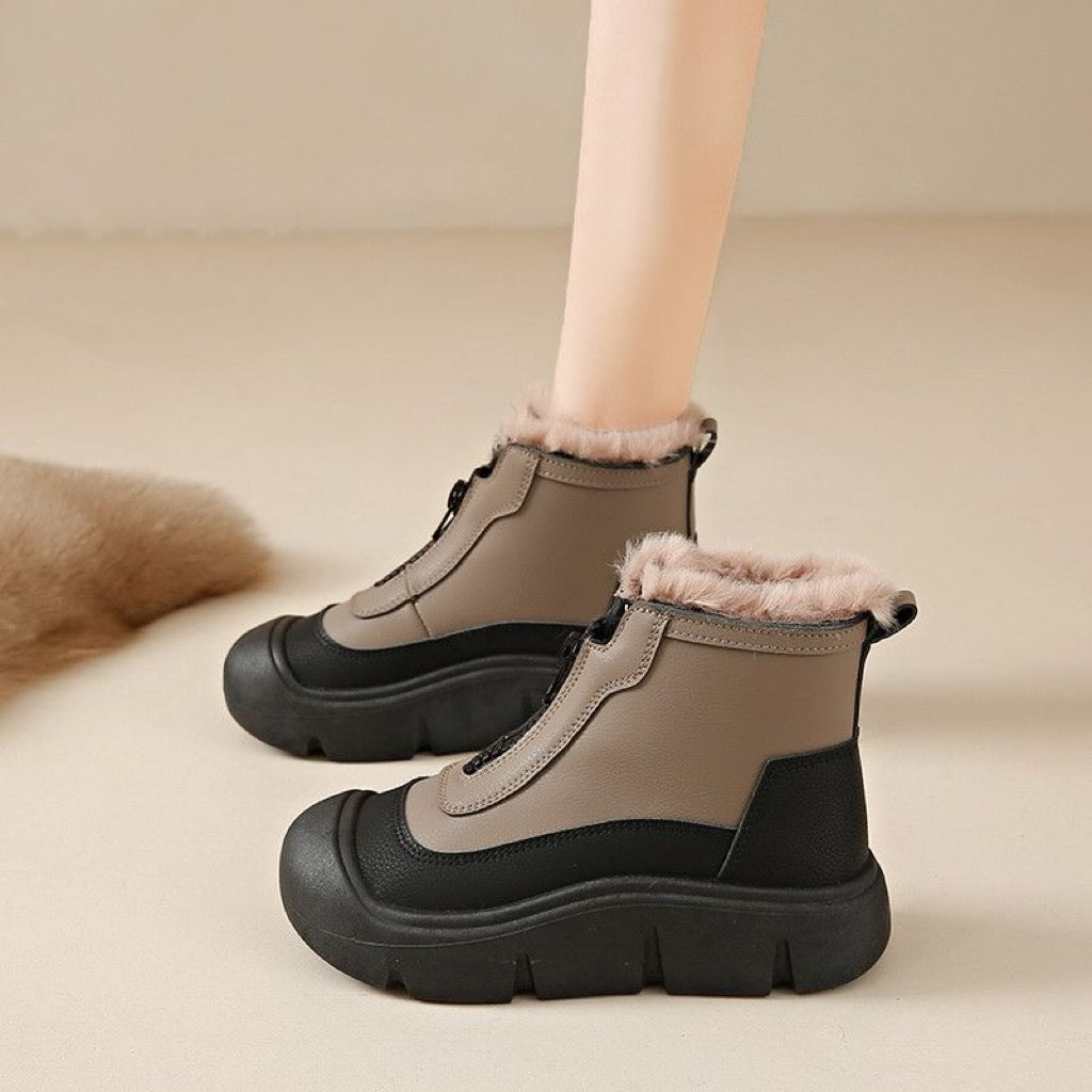 Botas martin con cremallera y suela gruesa