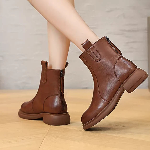 Botines de Piel de Caña Corta y Estilo Versátil
