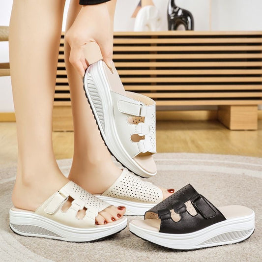 Sandalias de doble botonadura