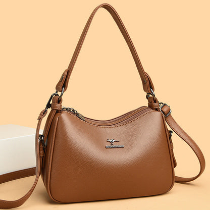 Bolso de hombro versátil de piel suave