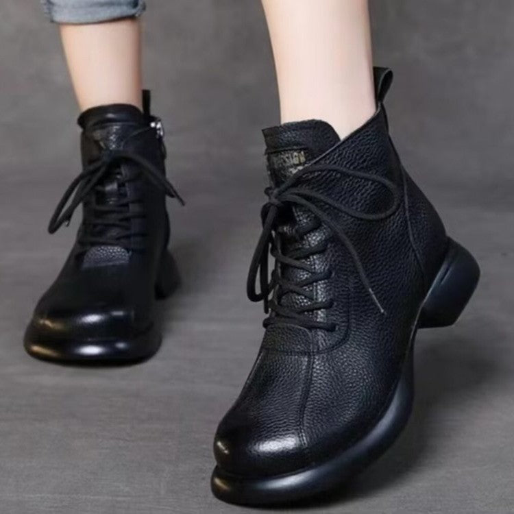 Botines vintage de suela blanda para mujer