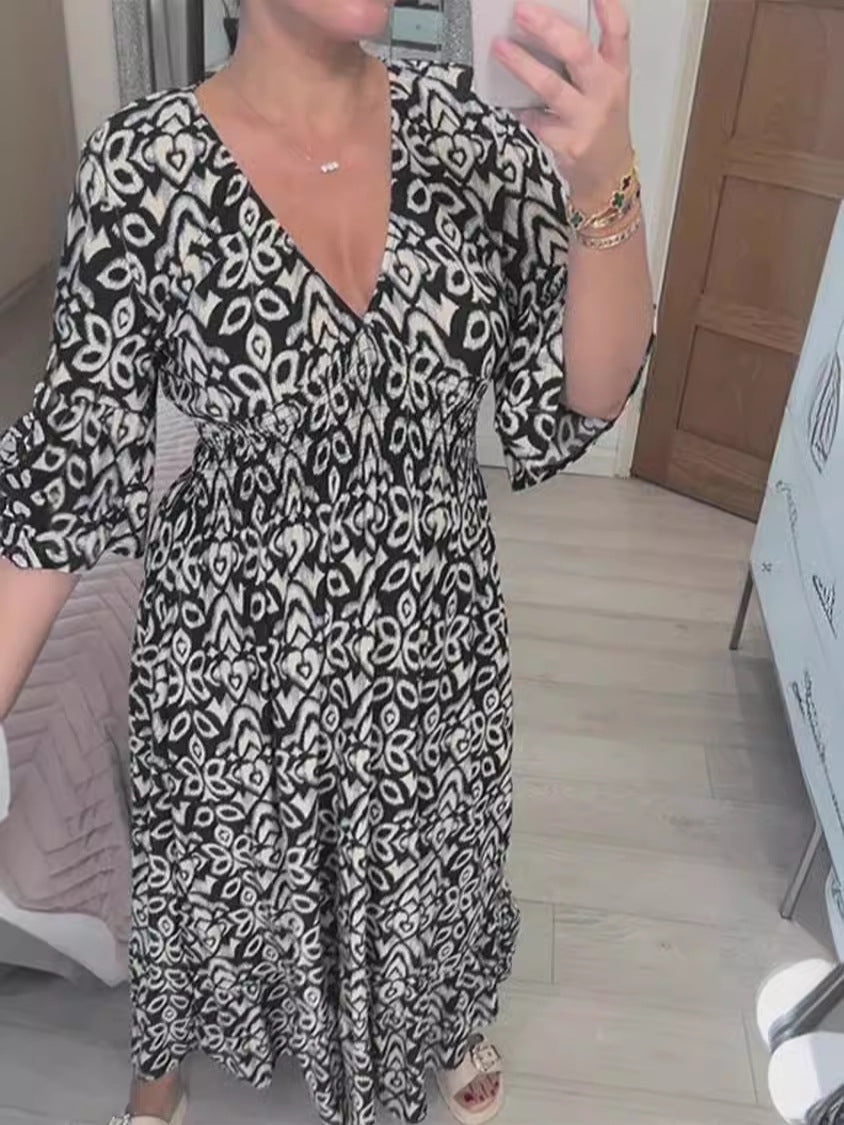 Vestido estampado de corte holgado