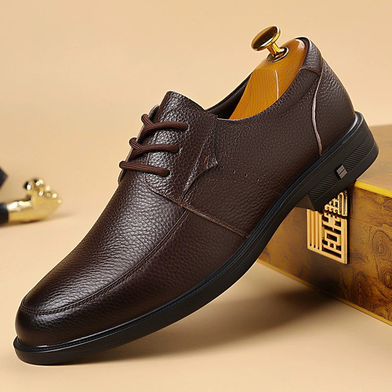 Zapatos de cuero de suela blanda y antideslizante