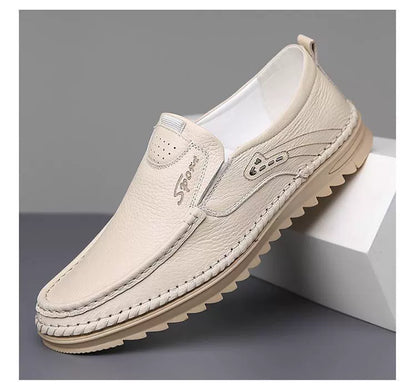 Zapatos casuales bajos para hombre (piel de vacuno de grano superior)