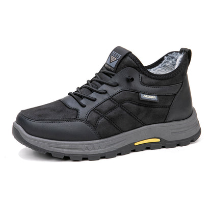 Zapatos antideslizantes de hombre de alta gama- forrados con pelo de conejo