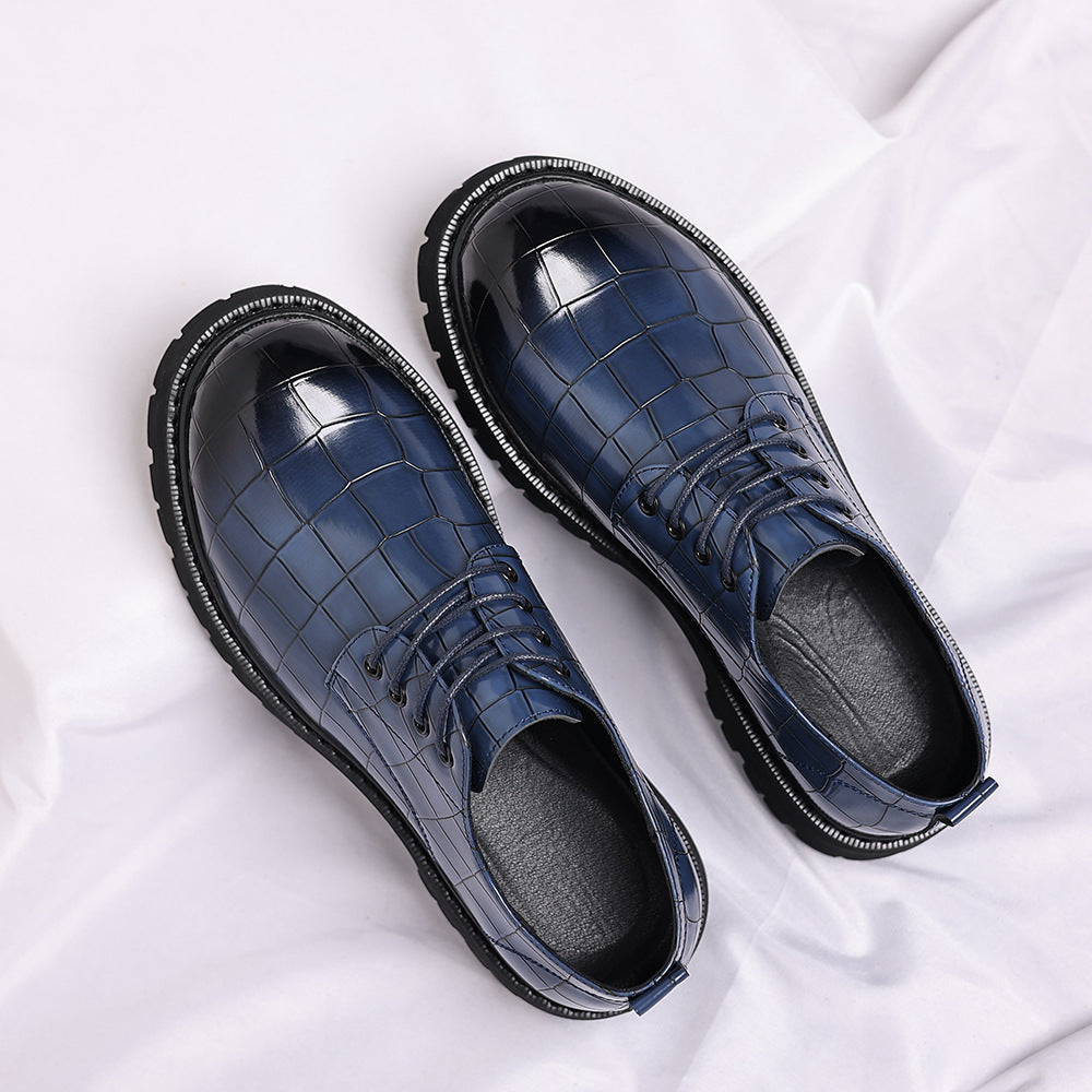 Zapatos de vestir para hombre con suela gruesa para aumentar la estatura