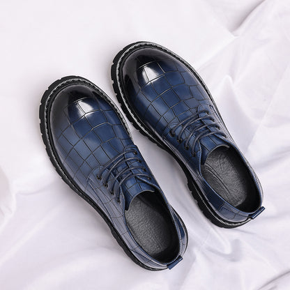 Zapatos de vestir para hombre con suela gruesa para aumentar la estatura