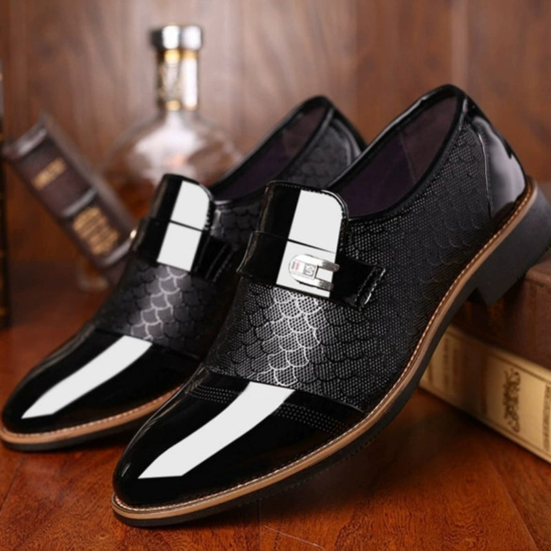 Zapatos de cuero para hombre de estilo vintage para negocios