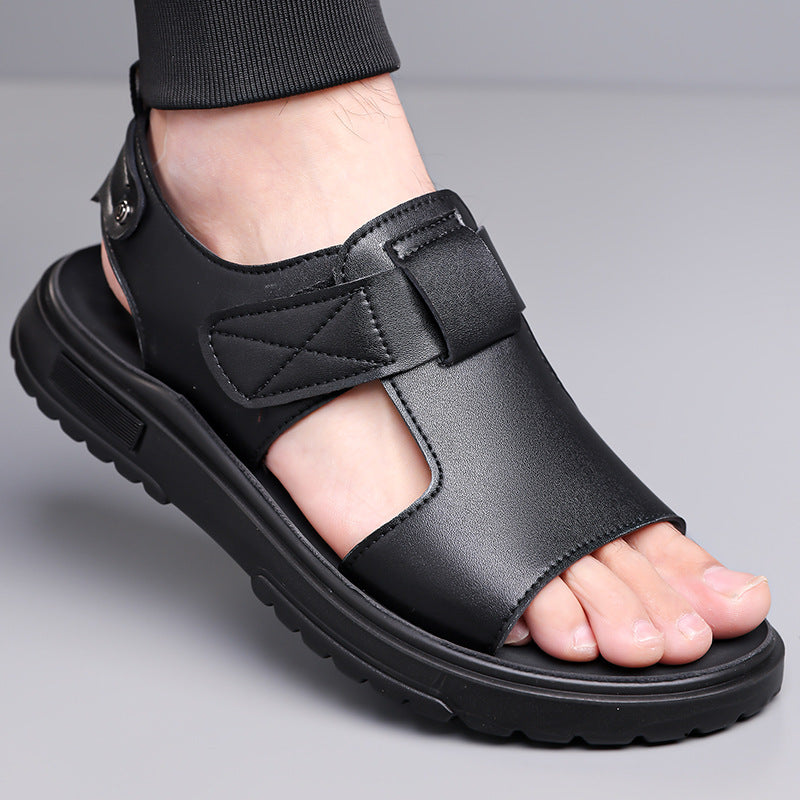 Sandalias de velcro de suela gruesa para hombre