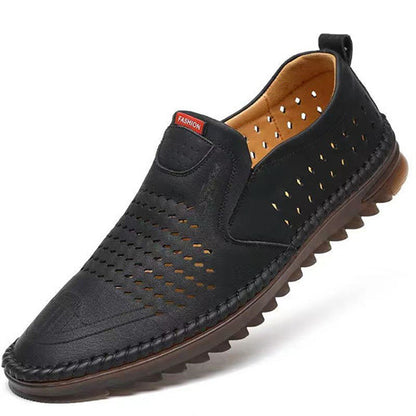 Zapatos de vestir para conducir, antideslizantes y de suela blanda