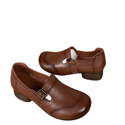 Zapatos de cuero resistentes al desgaste para mujer
