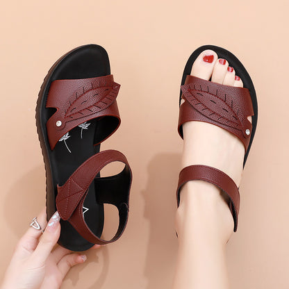 Sandalias de hojas para mujer