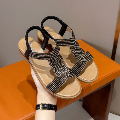 Sandalias de cuña estilo romano