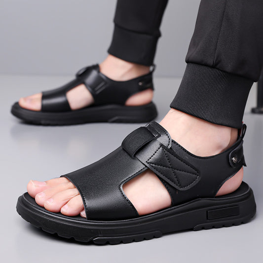 Sandalias de velcro de suela gruesa para hombre