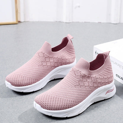 2025 Zapatos de madre de malla con suela blanda