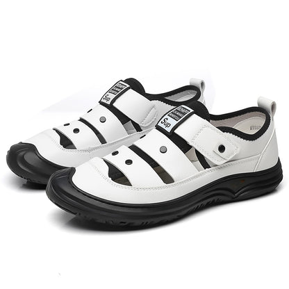 Sandalias perforadas de punta cerrada para hombre