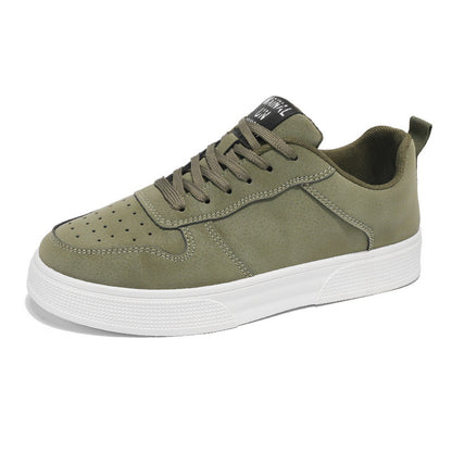 Zapatillas de skate antideslizantes para hombre con acabado de piel