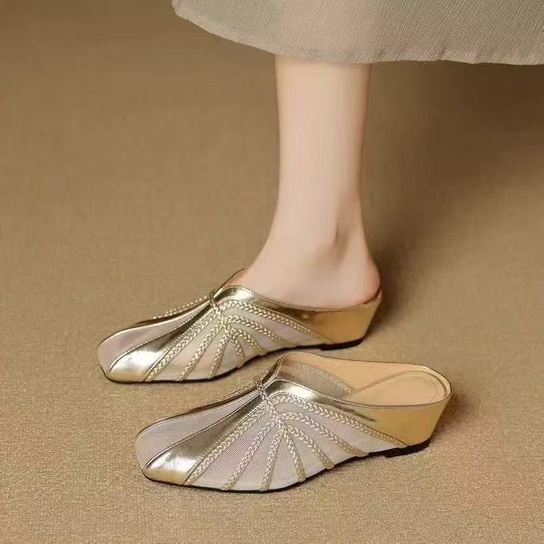 Zapatillas transpirables, destalonadas y de punta cerrada