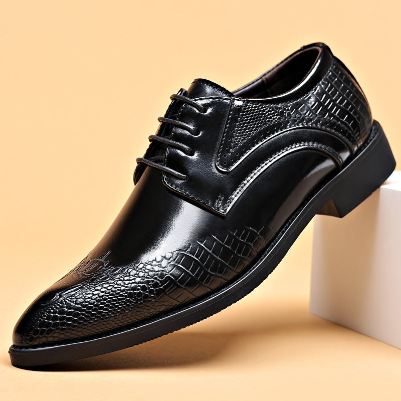 Zapatos casuales para hombre de estilo británico con textura de cocodrilo