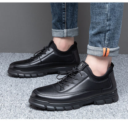 Zapatos casuales de cuero estilo deportivo para hombre