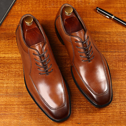 🐂Cuero🐂Zapatos Oxford de estilo británico estándar