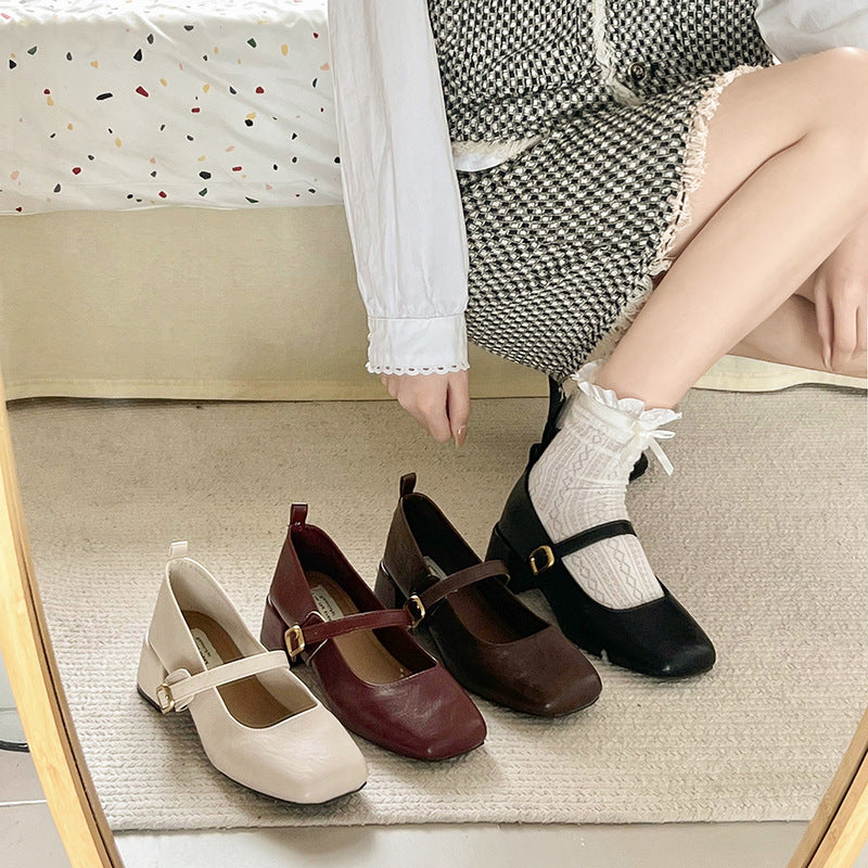 Zapatos Mary Jane de Piel Cómodos para Mujer
