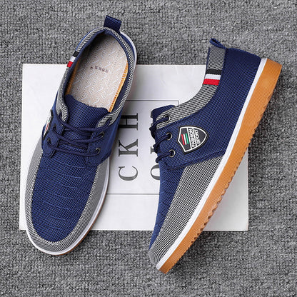 Zapatos casuales de lona con cordones para hombre