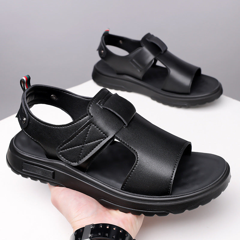 Sandalias de velcro de suela gruesa para hombre