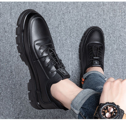 Zapatos casuales de cuero estilo deportivo para hombre