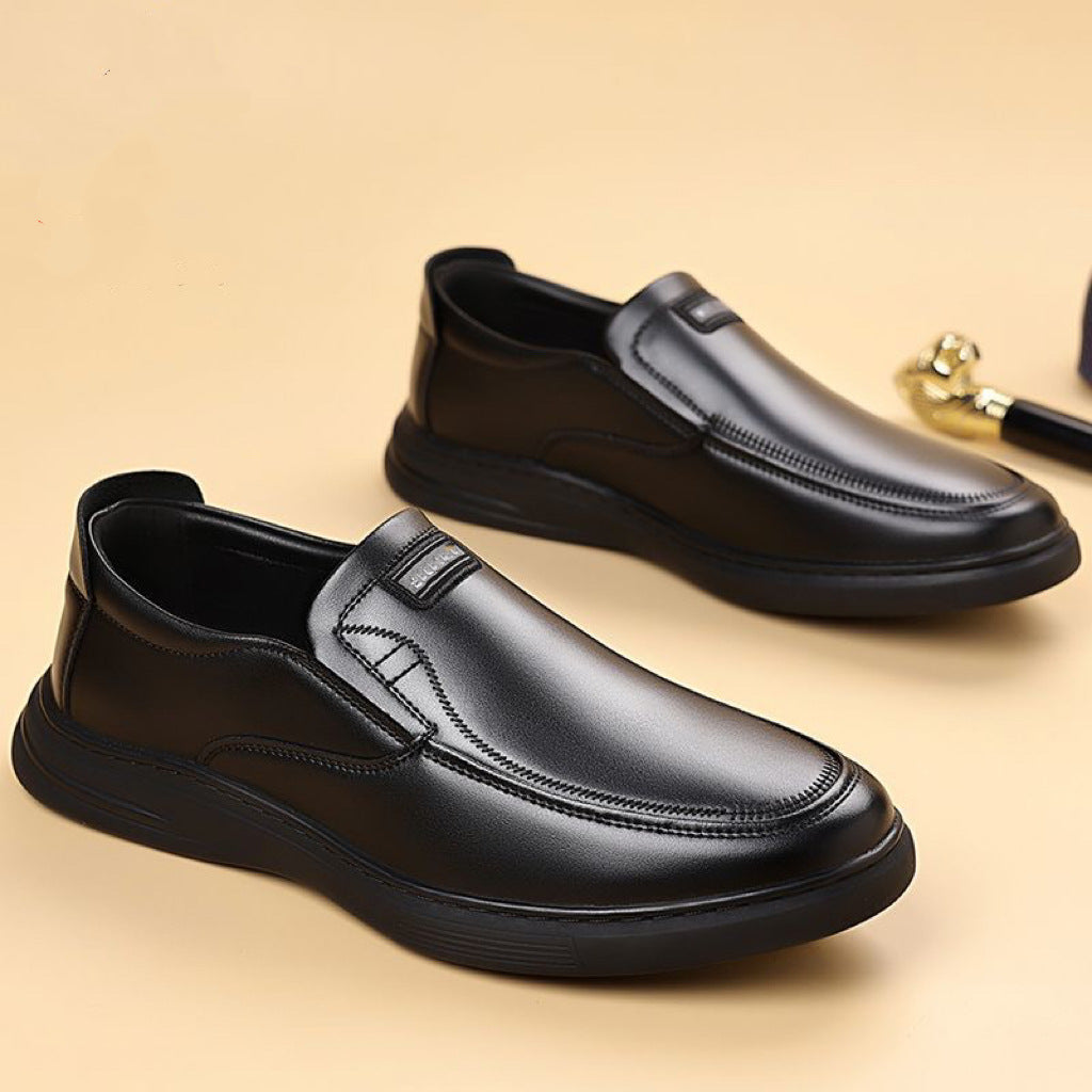 Zapatos bajos de cuero para mujer