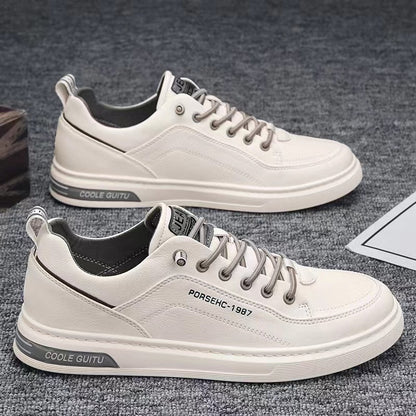 Zapatillas planas blancas para hombre
