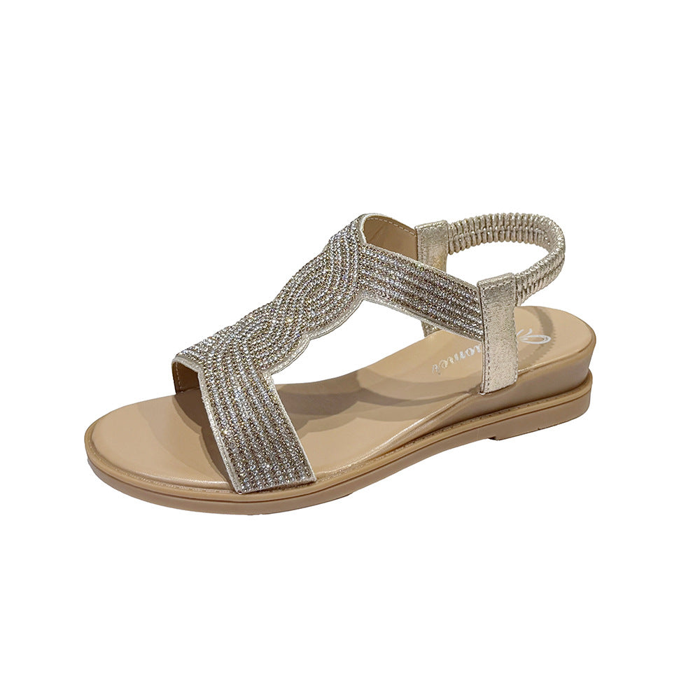 Sandalias de cuña estilo romano