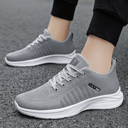 Zapatillas casuales para hombre de malla Flyknit transpirable
