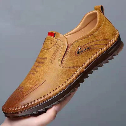 Zapatos de vestir para conducir, antideslizantes y de suela blanda