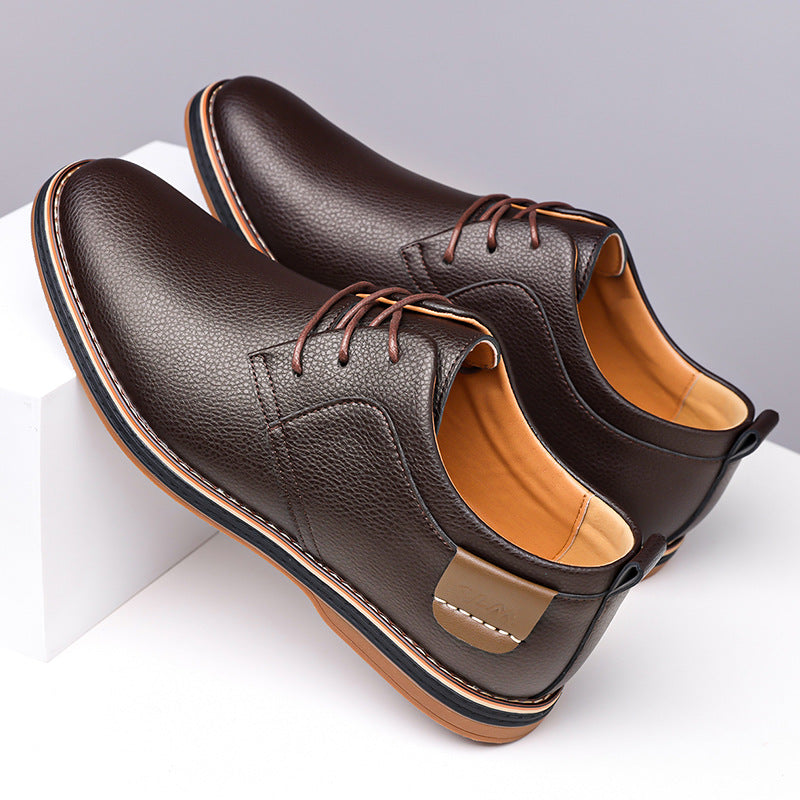 Zapatos de cuero para hombre, estilo ejecutivo casual y elegante