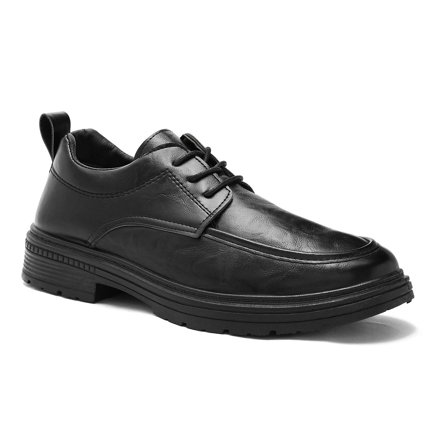 Zapatos de cuero para hombre con suela suave y gruesa