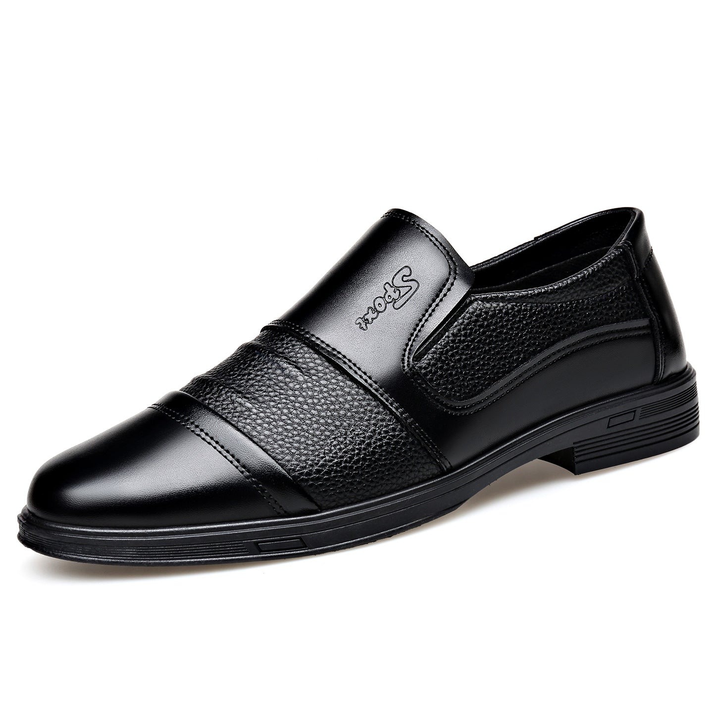 Zapatos de vestir de cuero para hombre, de suela y empeine suaves
