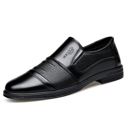 Zapatos de vestir de cuero para hombre, de suela y empeine suaves