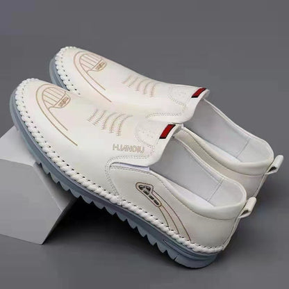 Zapatos de vestir para conducir, antideslizantes y de suela blanda