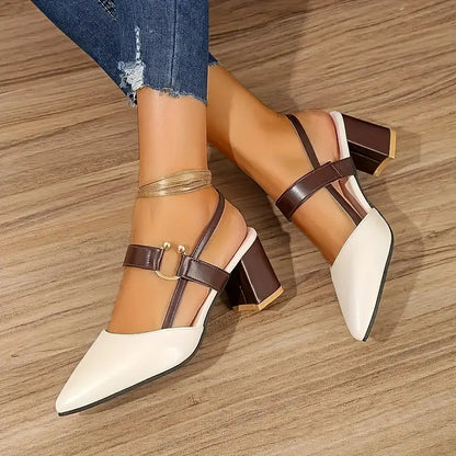 Zapatos de salón de tacón medio con pulsera para mujer