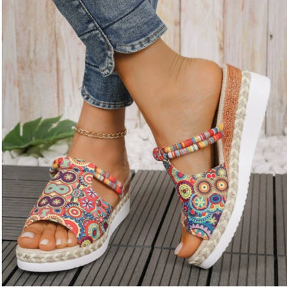 Sandalias de plataforma coloridas