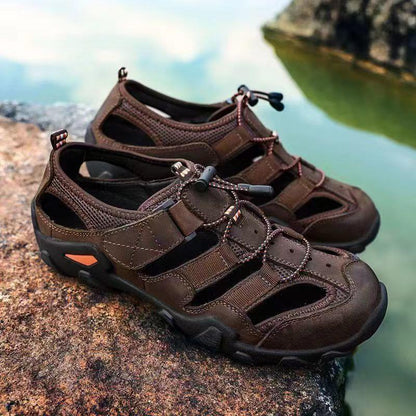 Sandalias de cuero suave para exteriores