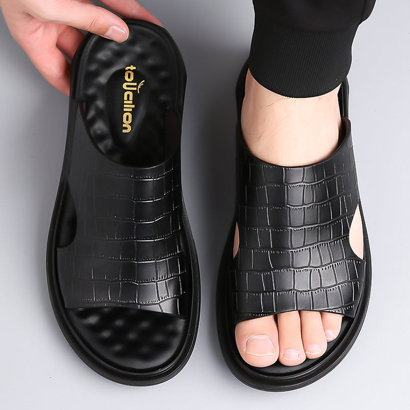 Pantuflas texturizadas para hombre