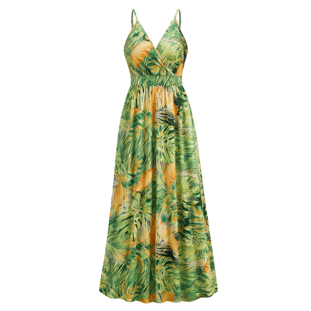 Vestido de tirantes finos y escote en V