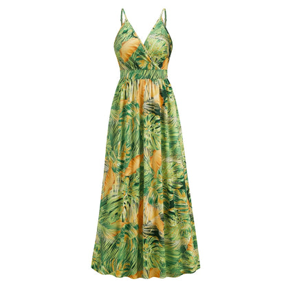 Vestido de tirantes finos y escote en V