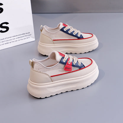 Zapatos casuales de plataforma con aberturas para mujer